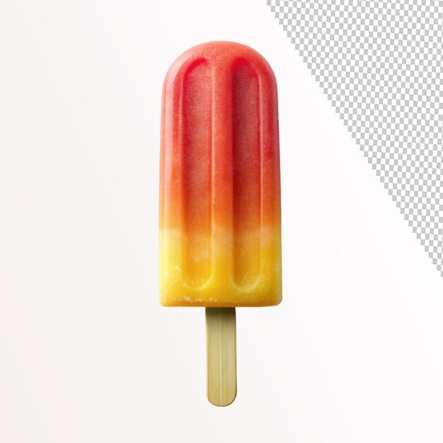 fruit popsicle mockup on transparent background