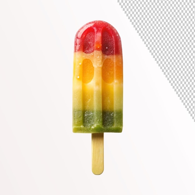 fruit popsicle mockup on transparent background