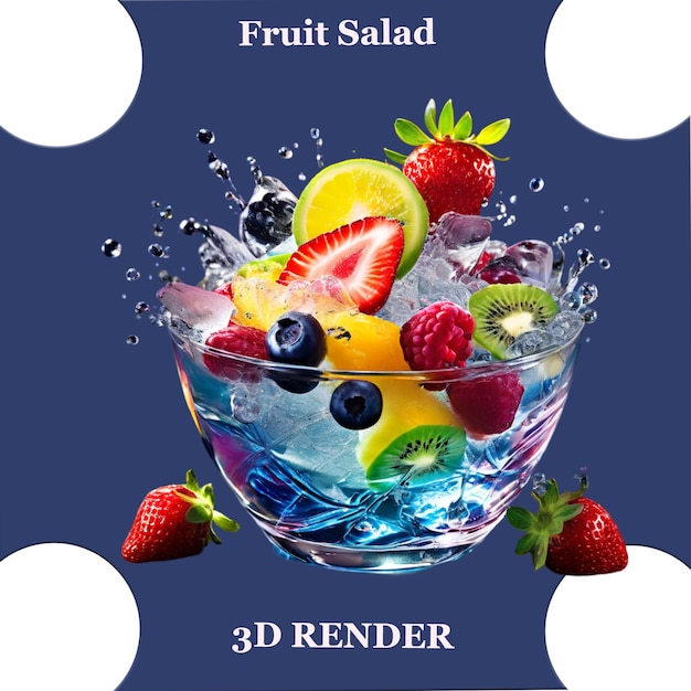 Fruit Salad With White Background