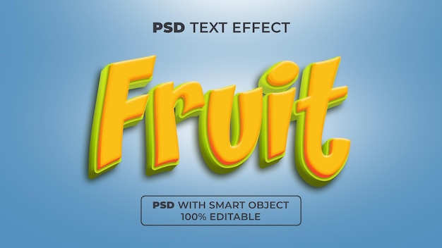 Fruit text effect style Editable text effect