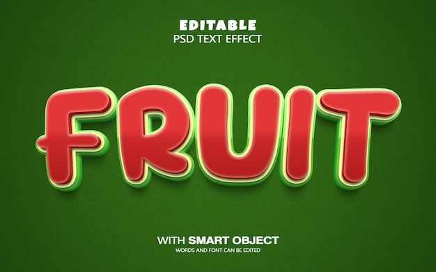 PSD fruit text effect