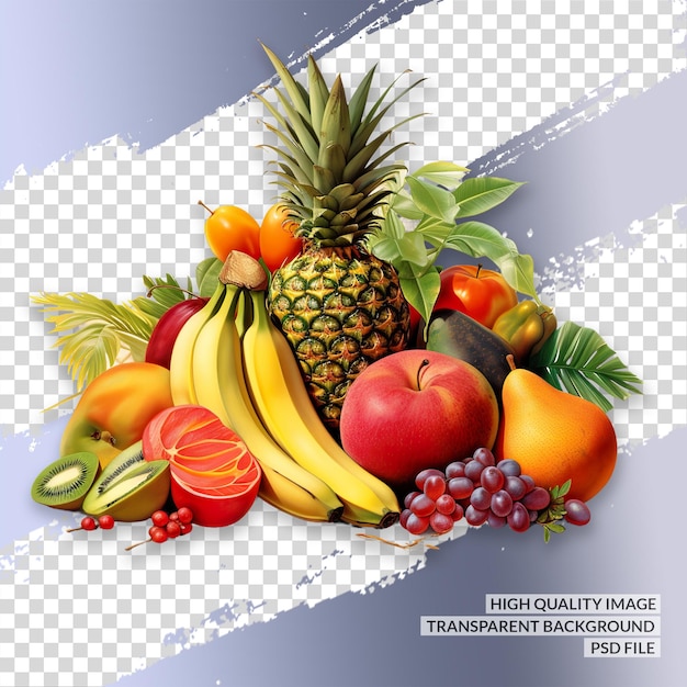 fruits background 3D PNG clipart transparent isolated background