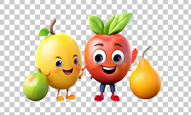 PSD fruits illustration set one