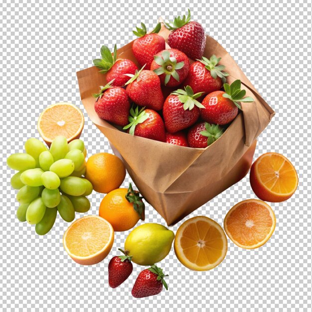 PSD fruits on transparent background