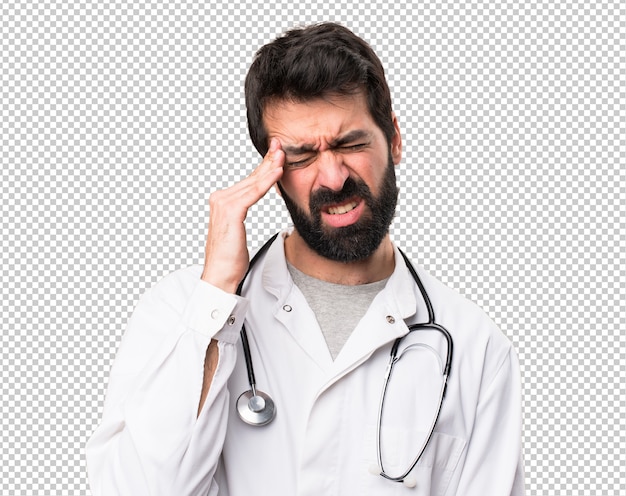 Frustrated young doctor