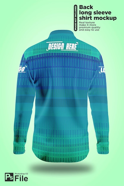 full edit back long sleeve shirt mockup