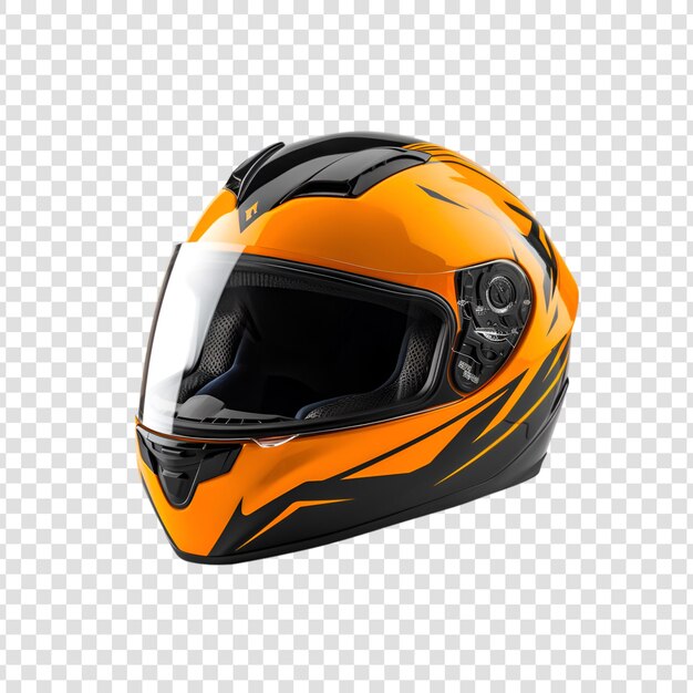 Full face motorbike helmet isolated on transparent background