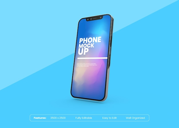 Full screen smartphone mockup design