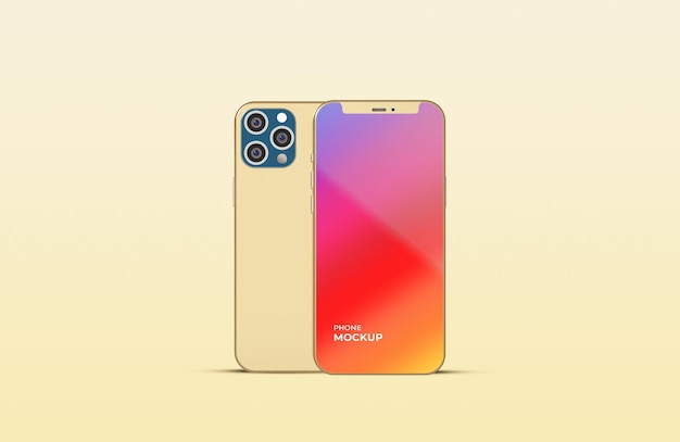 Full screen smartphone mockup design