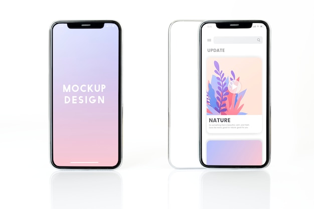 PSD full screen smartphone mockup design