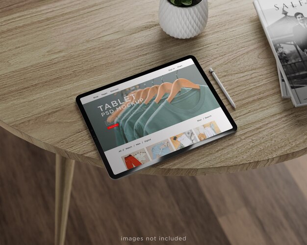 PSD full screen tablet mockup design