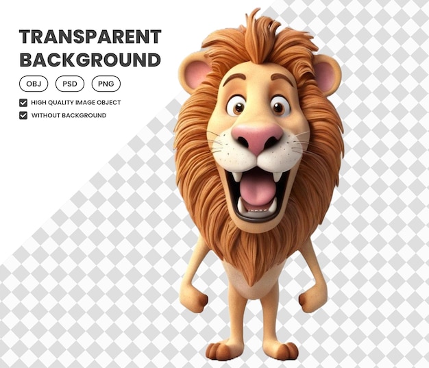 fun 3d Lion PNG