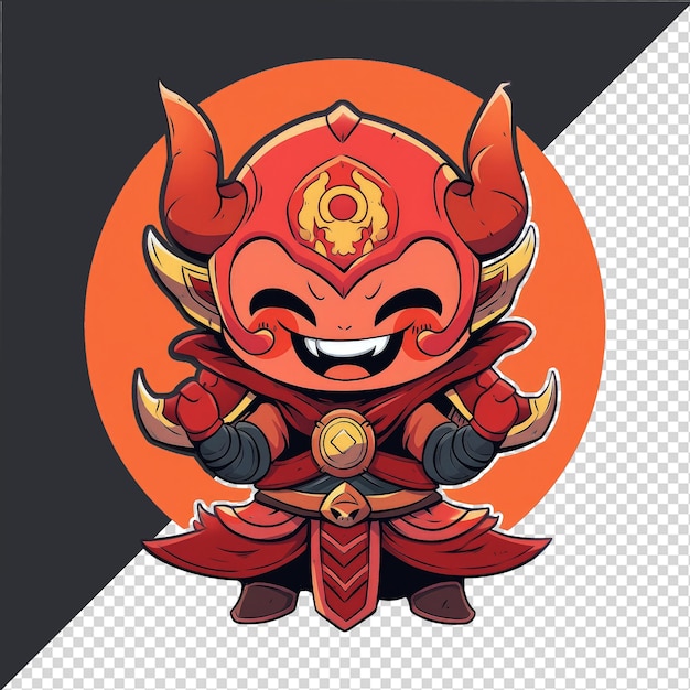 Fun and cute game character image transparent Smilling warrior game character for your project