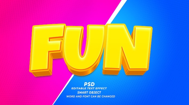 Fun photoshop 3d editable text effect