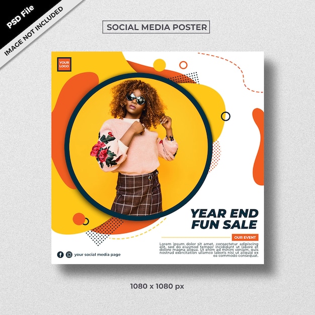 Fun sale social media poster