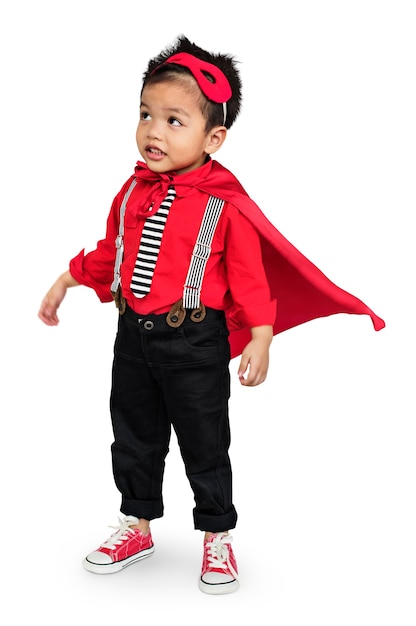 fun small superhero background preschooler asian