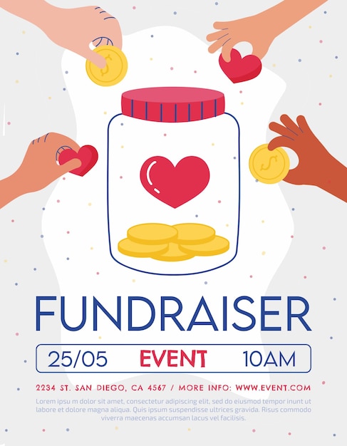 PSD fundraiser flyer template