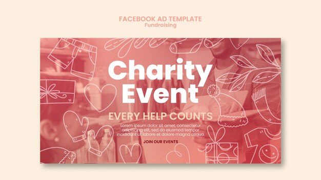 PSD fundraising template design