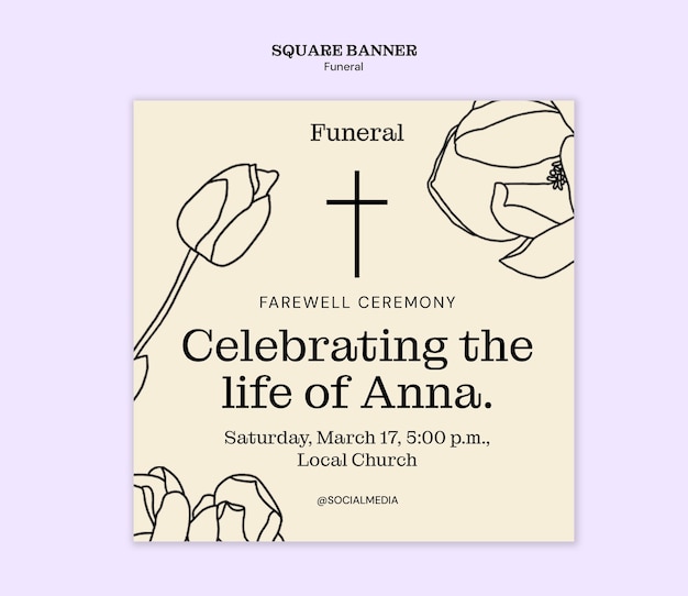 PSD funeral program template