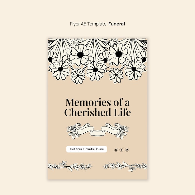 PSD funeral program template