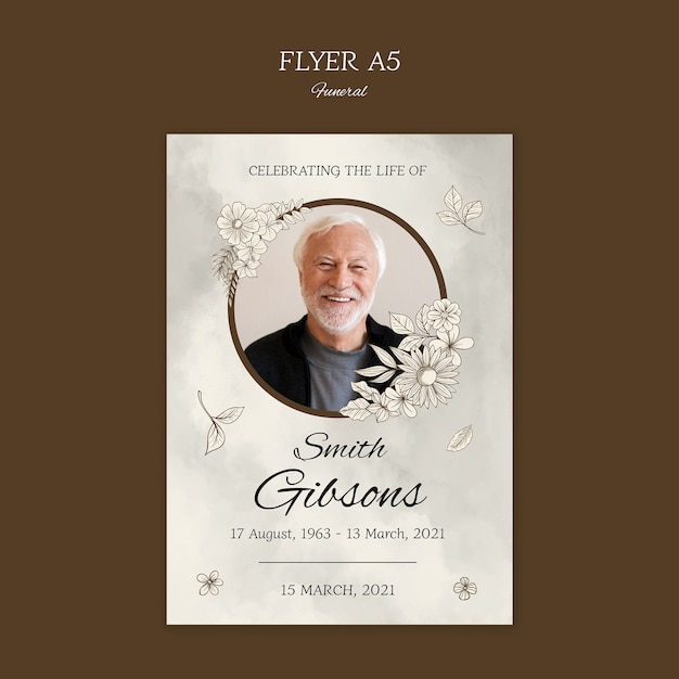 Funeral template design