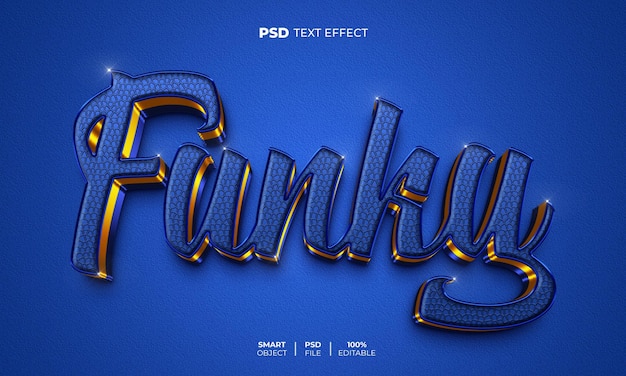 Funky 3D editable text effect