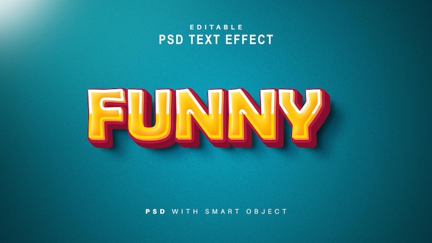 Funny 3D editable PSD text effect