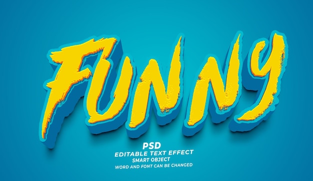 Funny 3d Editable Text Effect Photoshop Template