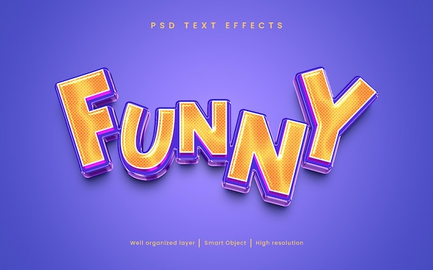 Funny 3d editable text effect Style