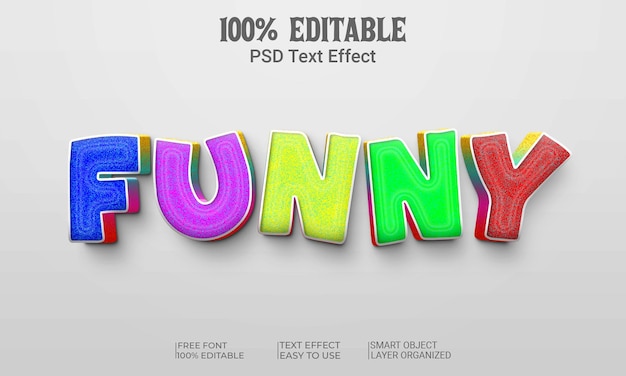 Funny 3d editable text effect