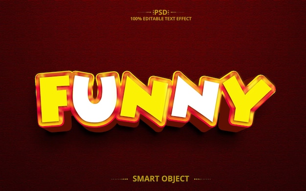 PSD funny 3d psd text effect design