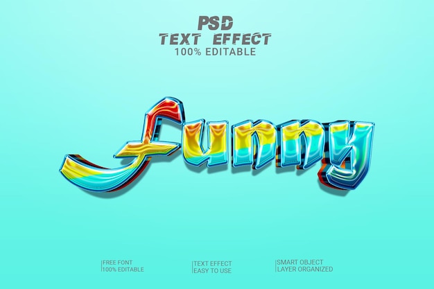 Funny 3d psd text effect style