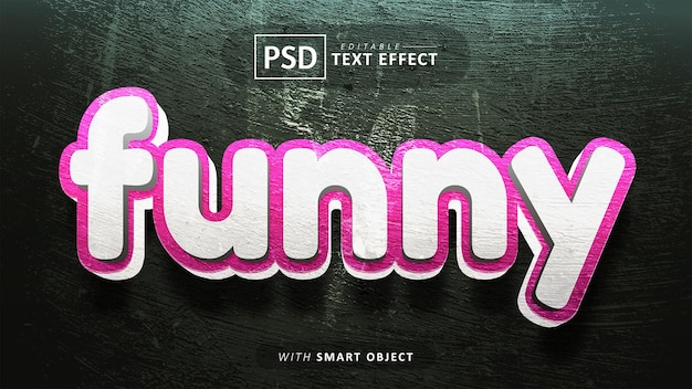 Funny 3d text effect editable