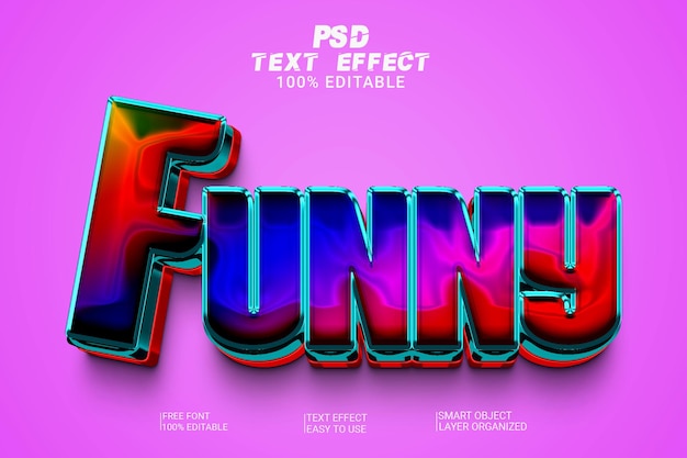 Funny 3d text effect