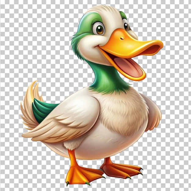 PSD funny duck on transparent background