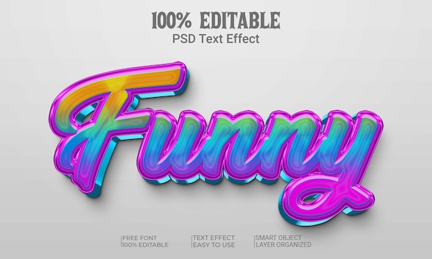 Funny Editable 3D Text Effect Styles