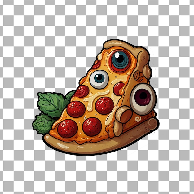 PSD funny pizza character