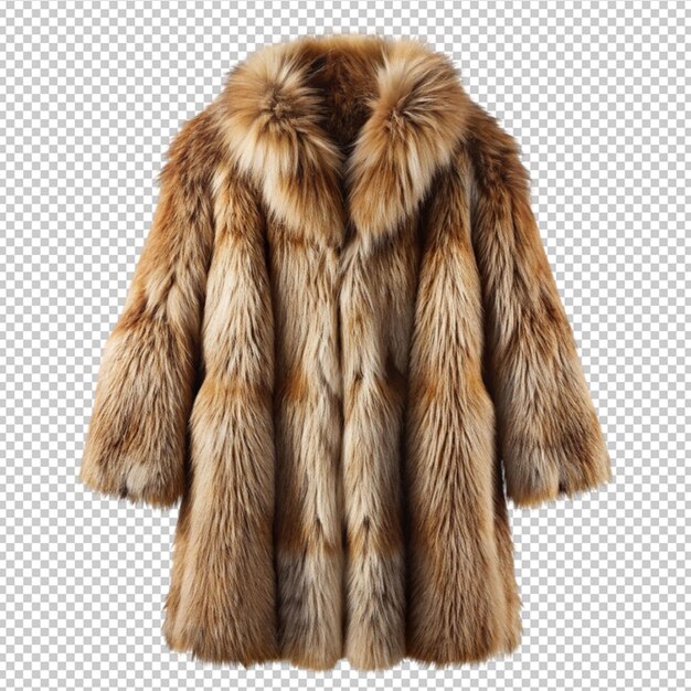 fur coat isolated on transparent background