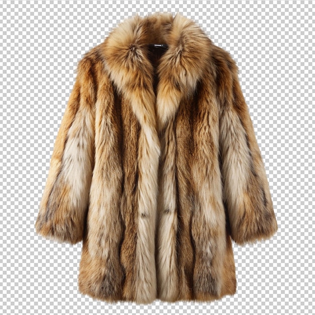 fur coat isolated on transparent background