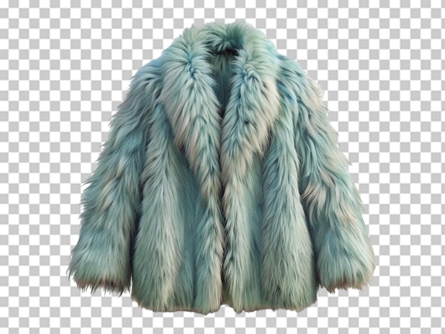 PSD fur coat isolated on white background