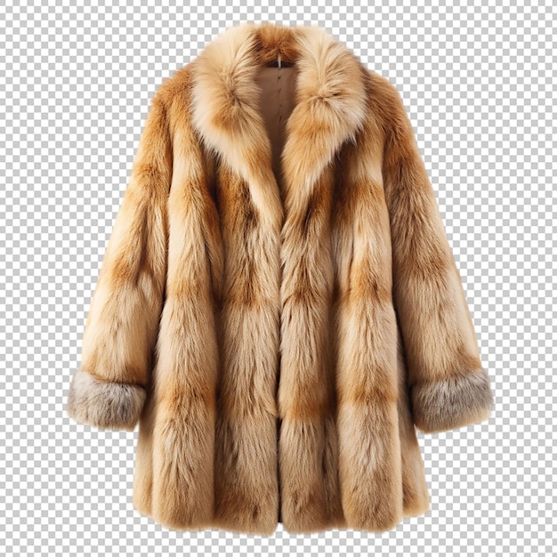 fur coat on transparent background