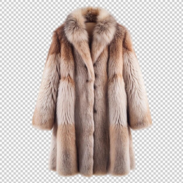 fur coat on transparent background