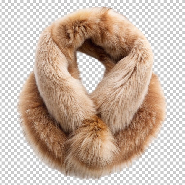 PSD fur collar on transparent background