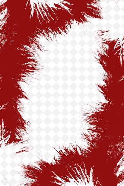 PSD fur frame border with luxurious and plush texture featuring creative png abstract designs