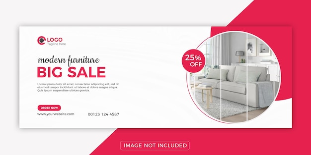 Furniture facebook cover banner template