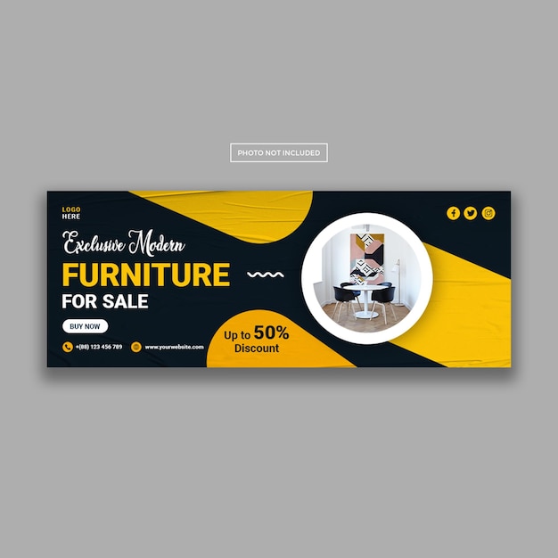 Furniture facebook cover page template