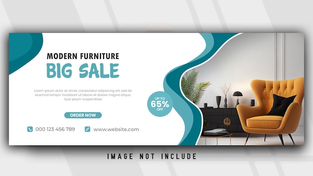 PSD furniture facebook cover and web banner template