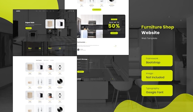 furniture and interior online shop ecommerce website template