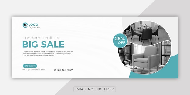 Furniture sale facebook cover banner