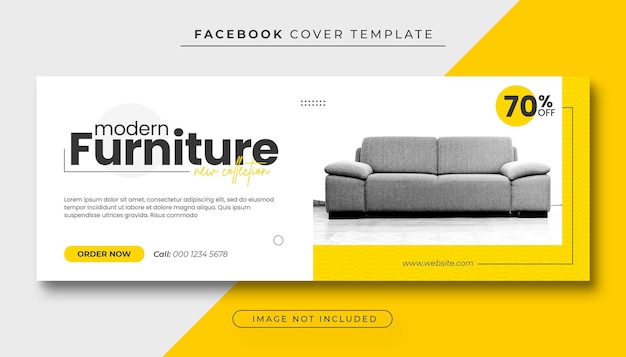 Furniture sale facebook cover photo and web banner